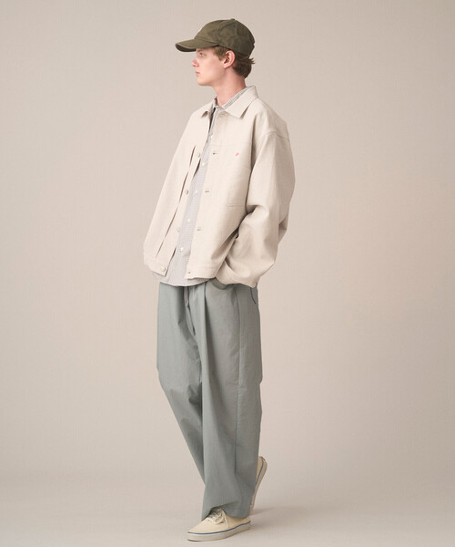 DANTON（ダントン）の「Men's Polyester Twill Jeans Jacket Style Shirt Blouson（その他アウター・メンズ・グレイッシュベージュ/オリーブ・40/38/42/44）」の3枚目の写真