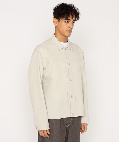 DANTON（ダントン）の「Men's Polyester Twill Jeans Jacket Style Shirt Blouson（その他アウター・メンズ・グレイッシュベージュ/オリーブ・40/38/42/44）」の5枚目の写真