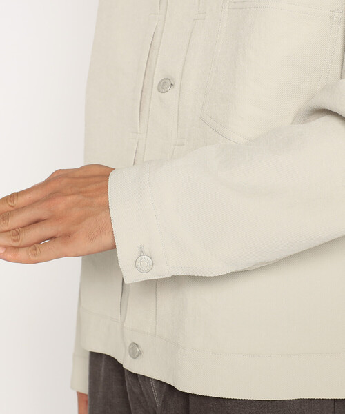 DANTON（ダントン）の「Men's Polyester Twill Jeans Jacket Style Shirt Blouson（その他アウター・メンズ・グレイッシュベージュ/オリーブ・40/38/42/44）」の10枚目の写真