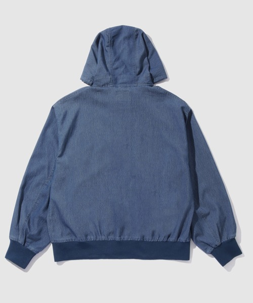 NAVY（ネイビー）の「ブリーズデニム フルZIPパーカー（パーカー・メンズ・グレー/ブルー・S/M/L/XL）」の3枚目の写真