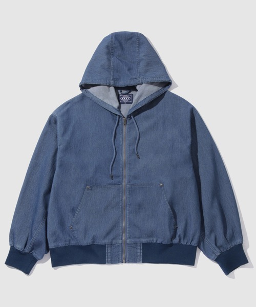NAVY（ネイビー）の「ブリーズデニム フルZIPパーカー（パーカー・メンズ・グレー/ブルー・S/M/L/XL）」の20枚目の写真