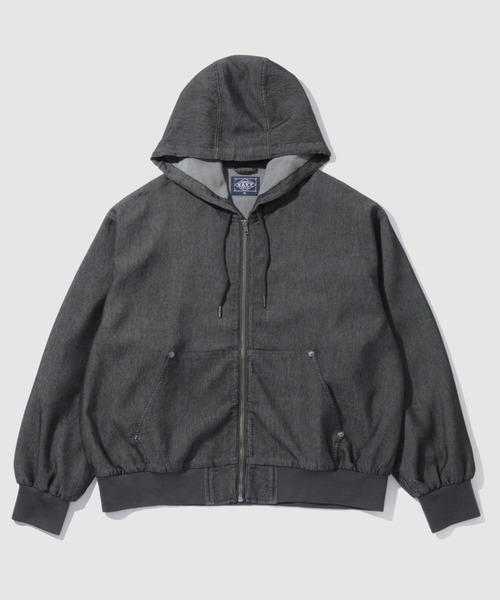 NAVY（ネイビー）の「ブリーズデニム フルZIPパーカー（パーカー・メンズ・グレー/ブルー・S/M/L/XL）」の21枚目の写真