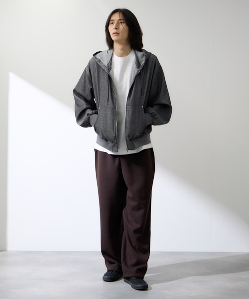 NAVY（ネイビー）の「ブリーズデニム フルZIPパーカー（パーカー・メンズ・グレー/ブルー・S/M/L/XL）」の18枚目の写真