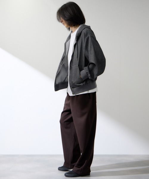 NAVY（ネイビー）の「ブリーズデニム フルZIPパーカー（パーカー・メンズ・グレー/ブルー・S/M/L/XL）」の19枚目の写真