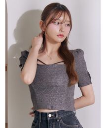 EATME（イートミー）の「ベルテッドリボンコンパクトTOP（Tシャツ/カットソー）」
