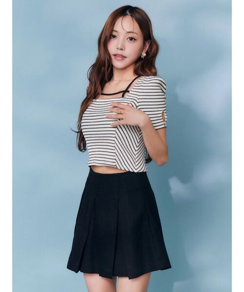 EATME（イートミー）の「ベルテッドリボンコンパクトTOP（Tシャツ/カットソー・レディース・その他1/レッド/グレー・FREE）」の6枚目の写真