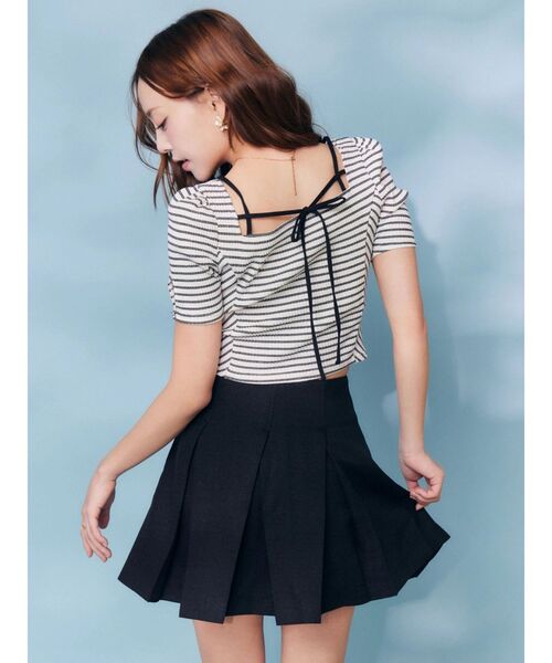 EATME（イートミー）の「ベルテッドリボンコンパクトTOP（Tシャツ/カットソー・レディース・その他1/レッド/グレー・FREE）」の7枚目の写真