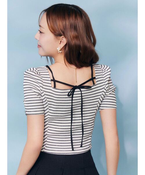 EATME（イートミー）の「ベルテッドリボンコンパクトTOP（Tシャツ/カットソー・レディース・その他1/レッド/グレー・FREE）」の8枚目の写真