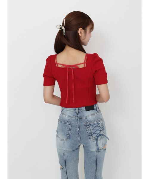 EATME（イートミー）の「ベルテッドリボンコンパクトTOP（Tシャツ/カットソー・レディース・その他1/レッド/グレー・FREE）」の14枚目の写真