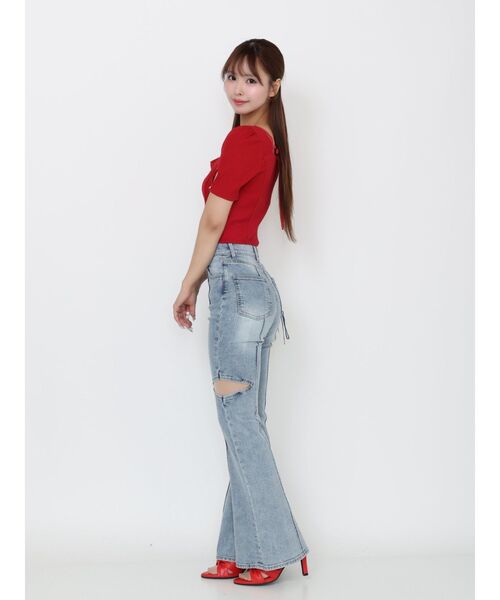 EATME（イートミー）の「ベルテッドリボンコンパクトTOP（Tシャツ/カットソー・レディース・その他1/レッド/グレー・FREE）」の16枚目の写真