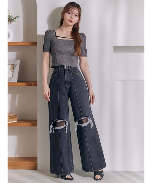 EATME(イートミー)の「ベルテッドリボンコンパクトTOP(Tシャツ/カットソー・レディース・その他1/レッド/グレー・FREE)」の15枚目の写真