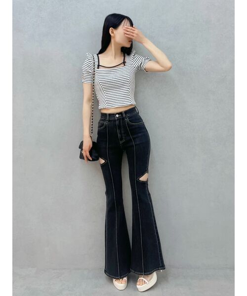 EATME(イートミー)の「ベルテッドリボンコンパクトTOP(Tシャツ/カットソー・レディース・その他1/レッド/グレー・FREE)」の17枚目の写真