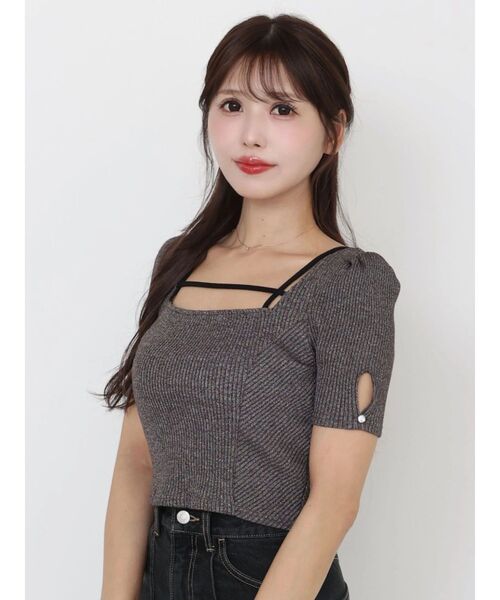 EATME（イートミー）の「ベルテッドリボンコンパクトTOP（Tシャツ/カットソー・レディース・その他1/レッド/グレー・FREE）」の18枚目の写真