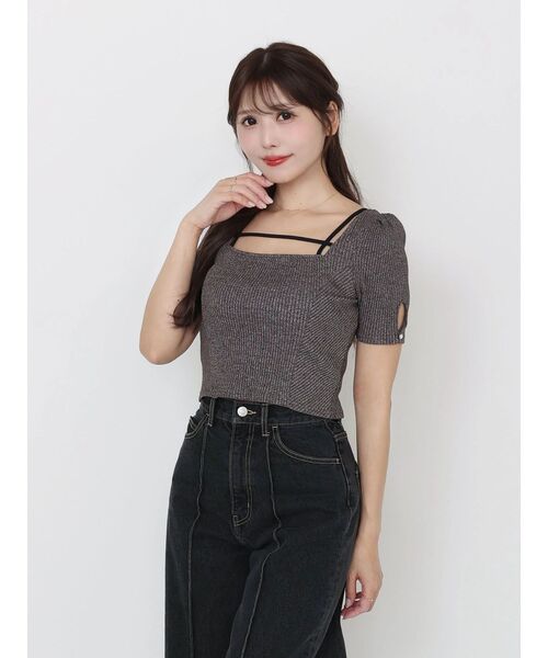 EATME（イートミー）の「ベルテッドリボンコンパクトTOP（Tシャツ/カットソー・レディース・その他1/レッド/グレー・FREE）」の19枚目の写真