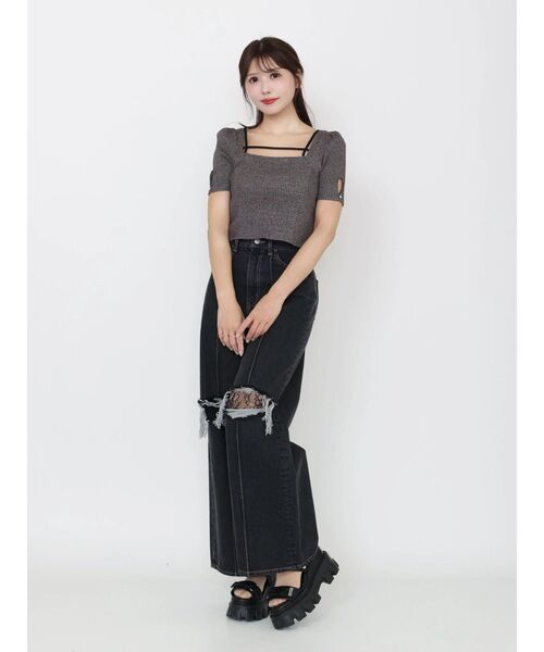 EATME（イートミー）の「ベルテッドリボンコンパクトTOP（Tシャツ/カットソー・レディース・その他1/レッド/グレー・FREE）」の20枚目の写真