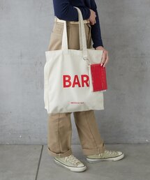 BIRTHDAY BAR（バースデイバー）の「メッシュポーチ付きキャンバスロゴスクエアトートバッグ（トートバッグ）」