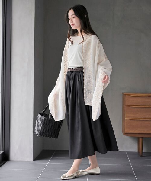 rps(アールピーエス)の「刺繍大判ストール(ストール/ショール・レディース・ミント/イエロー/アイボリー/ブルー・フリー)」の5枚目の写真