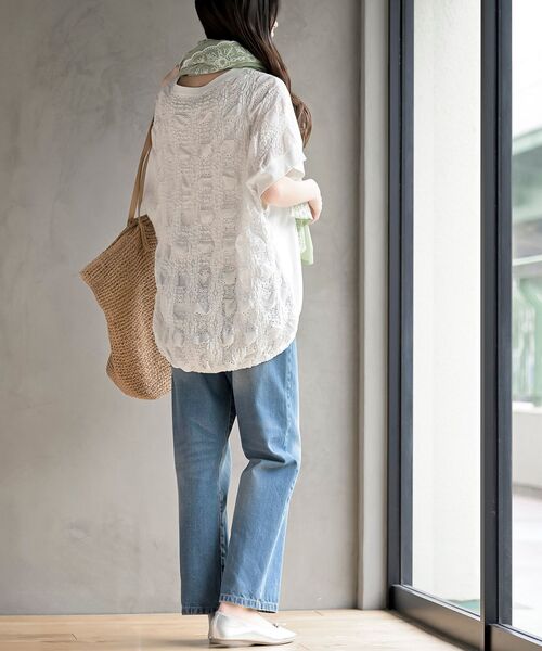 rps(アールピーエス)の「刺繍大判ストール(ストール/ショール・レディース・ミント/イエロー/アイボリー/ブルー・フリー)」の15枚目の写真