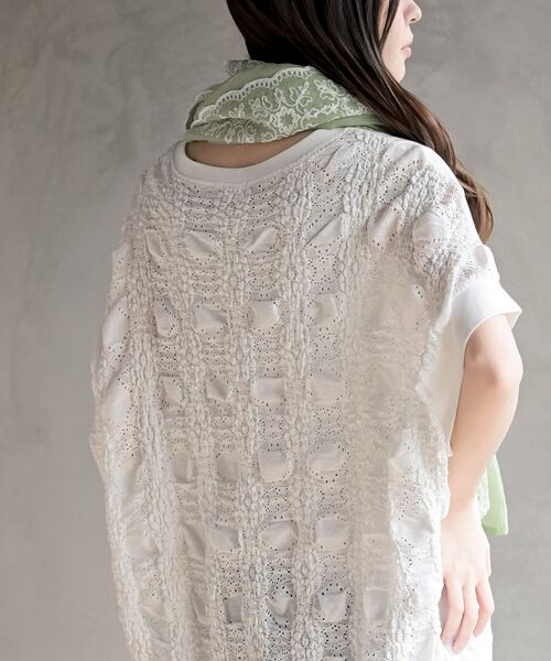 rps(アールピーエス)の「刺繍大判ストール(ストール/ショール・レディース・ミント/イエロー/アイボリー/ブルー・フリー)」の19枚目の写真