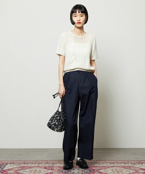 Lee(リー)の「Lee/リー チェトパ ワイドトラウザー IVYルック(デニムパンツ・レディース・ベージュ/ブルー/インディゴブルー・SMALL/MEDIUM/X-SMALL)」の18枚目の写真