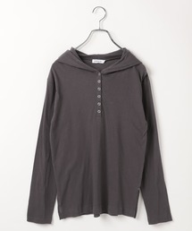 LEPSIM | シアーフードヘンリープルオーバー　661801(Tシャツ/カットソー)