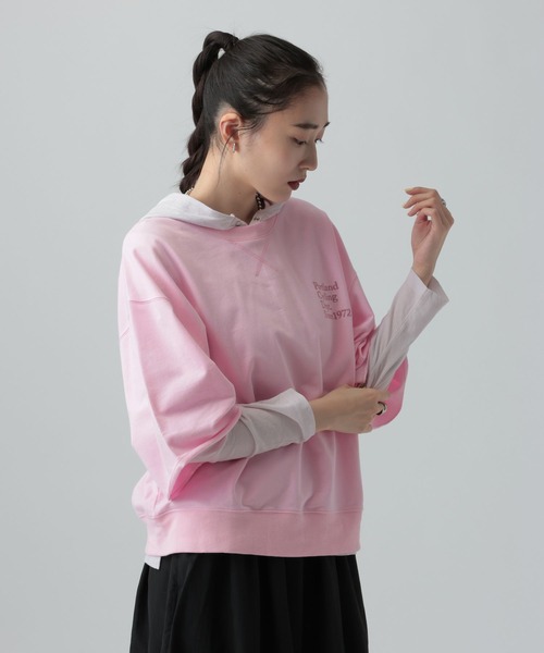 LEPSIM（レプシィム）の「シアーフードヘンリープルオーバー　661801（Tシャツ/カットソー・レディース・イエロー/ライトグレー/チャコールグレー・FREE）」の8枚目の写真