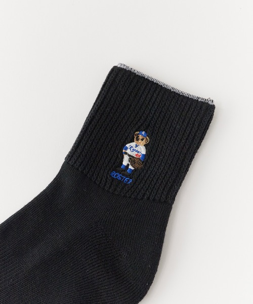 ROSTER SOX（ロスターソックス）の「ROSTER SOX/ロスター 刺繍デザイン リブ編みミドルソックス 日本製 2026年 夏 夏服（ソックス/靴下・レディース・ホワイト/ブラック・23-25cm）」の18枚目の写真