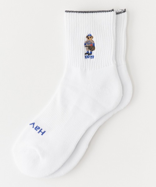ROSTER SOX（ロスターソックス）の「ROSTER SOX/ロスター 刺繍デザイン リブ編みミドルソックス 日本製 2026年 夏 夏服（ソックス/靴下・レディース・ホワイト/ブラック・23-25cm）」の11枚目の写真