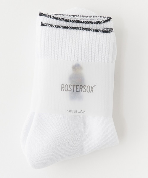 ROSTER SOX（ロスターソックス）の「ROSTER SOX/ロスター 刺繍デザイン リブ編みミドルソックス 日本製 2026年 夏 夏服（ソックス/靴下・レディース・ホワイト/ブラック・23-25cm）」の12枚目の写真