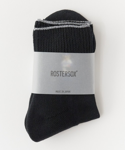ROSTER SOX（ロスターソックス）の「ROSTER SOX/ロスター 刺繍デザイン リブ編みミドルソックス 日本製 2026年 夏 夏服（ソックス/靴下・レディース・ホワイト/ブラック・23-25cm）」の7枚目の写真