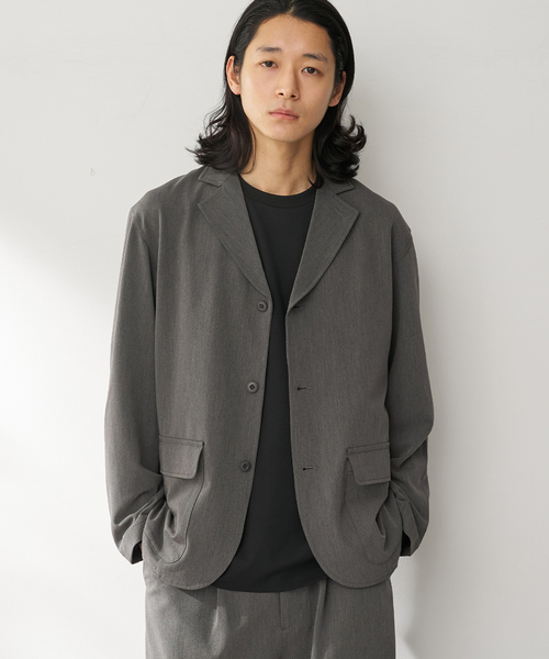 RED KAP（レッドキャップ）の「REDKAP / レッドキャップ 別注 TR Tailor ジャケット（テーラードジャケット・メンズ・ブラック/グレー・MEDIUM/LARGE）」の2枚目の写真
