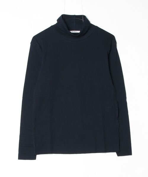 quadro（クオドロ）の「スーピマ接結ニットタートルネックプルオーバー（Tシャツ/カットソー・レディース・ダークネイビー/ブルーグレー・FREE）」の2枚目の写真