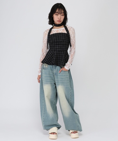 3.3 Field Trip (3.3フィールドトリップ)の「3.3 Field Trip/ギャザー厚底サンダル(サンダル・レディース・アイボリー/ブラック・SMALL/MEDIUM/LARGE)」の8枚目の写真