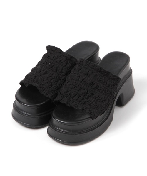 3.3 Field Trip (3.3フィールドトリップ)の「3.3 Field Trip/ギャザー厚底サンダル(サンダル・レディース・アイボリー/ブラック・SMALL/MEDIUM/LARGE)」の12枚目の写真