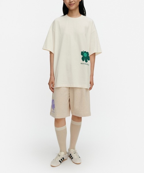 marimekko(マリメッコ)の「【kioski】 Nopeus Unikko / shirt(Tシャツ/カットソー・レディース・モスグリーン・SMALL/MEDIUM/X-SMALL/XX-SMALL/LARGE)」の1枚目の写真