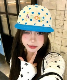 GEMEDA（ジェメダ）の「ドット柄ロゴ刺しゅう配色キャップ（キャップ）」