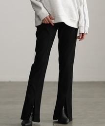 Sawa a la mode（サワアラモード）の「フロント裾スリットフレアパンツ（スラックス）」