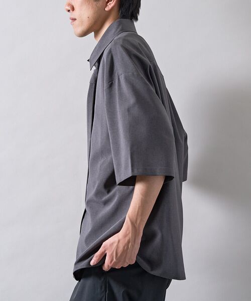 CRAFT STANDARD BOUTIQUE(クラフトスタンダードブティック)の「タイ付き半袖シャツ(シャツ/ブラウス・メンズ・ブラック/グレー・L/M)」の12枚目の写真