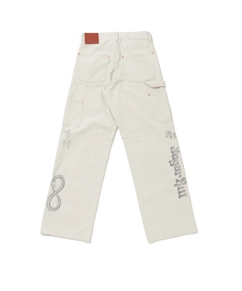 SUGARHILL（シュガーヒル）の「【SUGARHILL/シュガーヒル】TATTOO FLASH PRINT MODERN DENIM DOUBLE KNEE CUT（デニムパンツ・メンズ・クリーム・32inch/30 inch）」の3枚目の写真