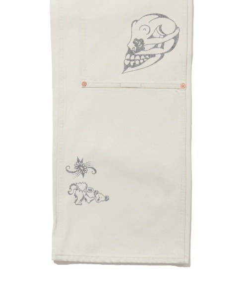 SUGARHILL（シュガーヒル）の「【SUGARHILL/シュガーヒル】TATTOO FLASH PRINT MODERN DENIM DOUBLE KNEE CUT（デニムパンツ・メンズ・クリーム・32inch/30 inch）」の7枚目の写真