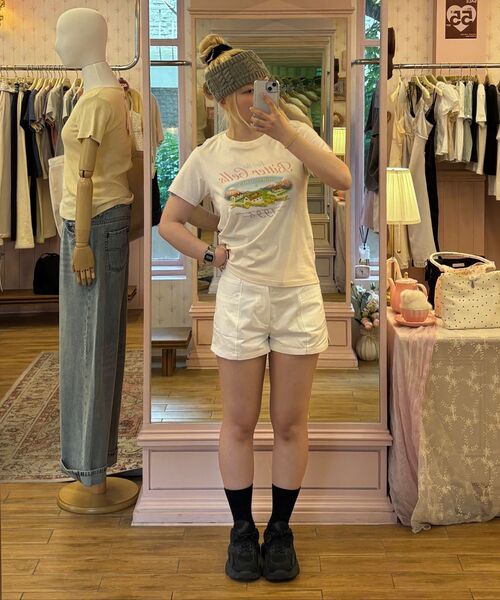 BITTER CELLS（ビターセルズ）の「ステッチスリットコットンショーツ-ホワイト（その他パンツ・レディース・その他・1(S)/MEDIUM）」の5枚目の写真