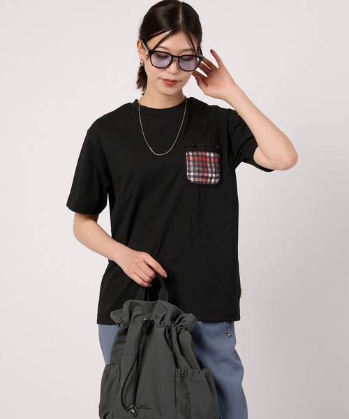 Arnold Palmer(アーノルドパーマー)の「タウン&レジャー シェア ポケットメッシュ Tシャツ(Tシャツ/カットソー・レディース・ブラック/ライトグリーン/ホワイト・XS/L/M/S/LL)」の2枚目の写真