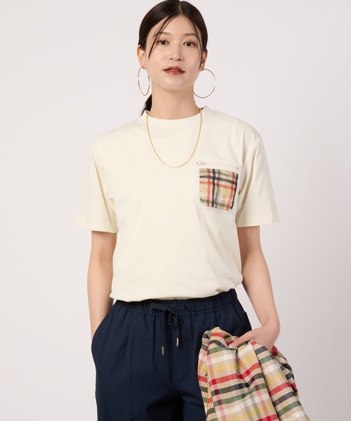 Arnold Palmer(アーノルドパーマー)の「タウン&レジャー シェア ポケットメッシュ Tシャツ(Tシャツ/カットソー・レディース・ブラック/ライトグリーン/ホワイト・XS/L/M/S/LL)」の5枚目の写真