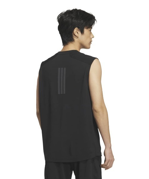 adidas（アディダス）の「アディダス adidas クール タッチ レギュラーフィット ステルス スリーバー ノースリーブ Tシャツ（Tシャツ/カットソー・メンズ・ブラック/ブルー/グリーン・S/M/L/LL/3L）」の4枚目の写真