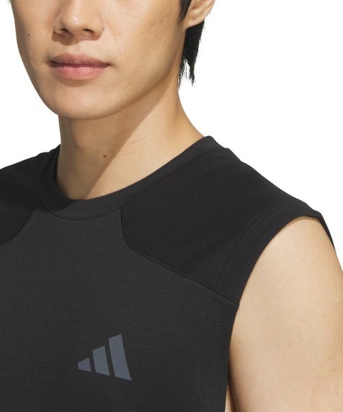 adidas（アディダス）の「アディダス adidas クール タッチ レギュラーフィット ステルス スリーバー ノースリーブ Tシャツ（Tシャツ/カットソー・メンズ・ブラック/ブルー/グリーン・S/M/L/LL/3L）」の6枚目の写真