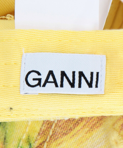 Firsthand(ファーストハンド)の「GANNI/ガニー Washed Cotton Print Canvas Cap / B3020171 / プリント キャンバス ロゴキャップ(ハット・レディース・レモンイエロー/ピンク/ブラウン・ONE SIZE)」の10枚目の写真