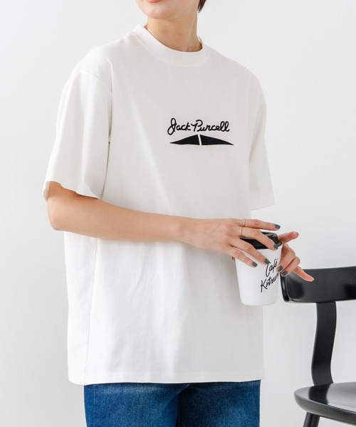 CONVERSE(コンバース)の「【CONVERSE/コンバース】JACK PURCELL プリントTシャツ 綿100% ジャックパーセル アメカジ ストリート カジュアル シンプル ブランドアイコン 白 黒(Tシャツ/カットソー・レディース・ホワイト系その他2/ブラック系その他2/ホワイト系その他/ブラック系その他・MEDIUM/LARGE)」の1枚目の写真