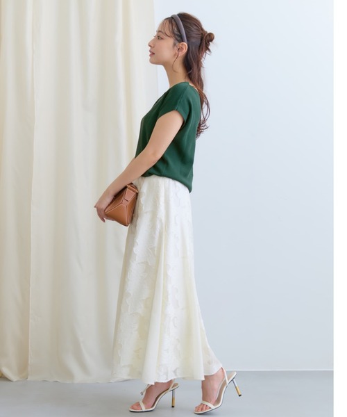 COHINA(コヒナ)の「【接触冷感・UVカット】2wayフレンチニット 【低身長・小柄女性】(ニット/セーター・レディース・グリーン/レッド/ホワイト/ネイビー・ONE SIZE)」の17枚目の写真