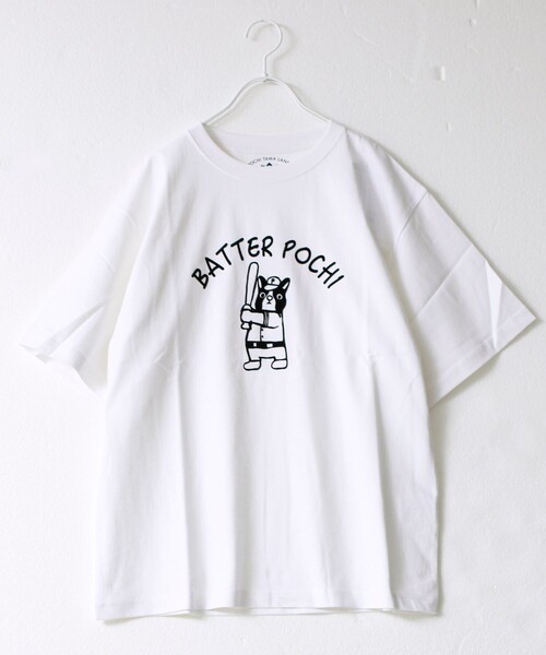 FREDY MAC（フレディーマック）の「【マックT】【BATTER Pochi】original body T-shirts（Tシャツ/カットソー・メンズ・ホワイト/ネイビー・L/S/M）」の2枚目の写真