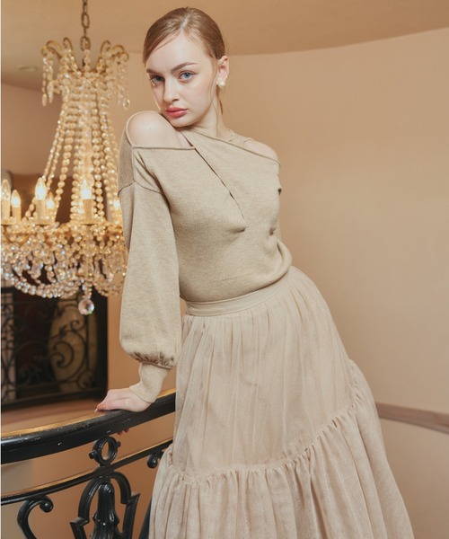 ORGUE（オルグ）の「Twist high neck knit/ツイストハイネックニット（ニット/セーター・レディース・アイボリー/ブラック/ベージュ・FREE）」の8枚目の写真